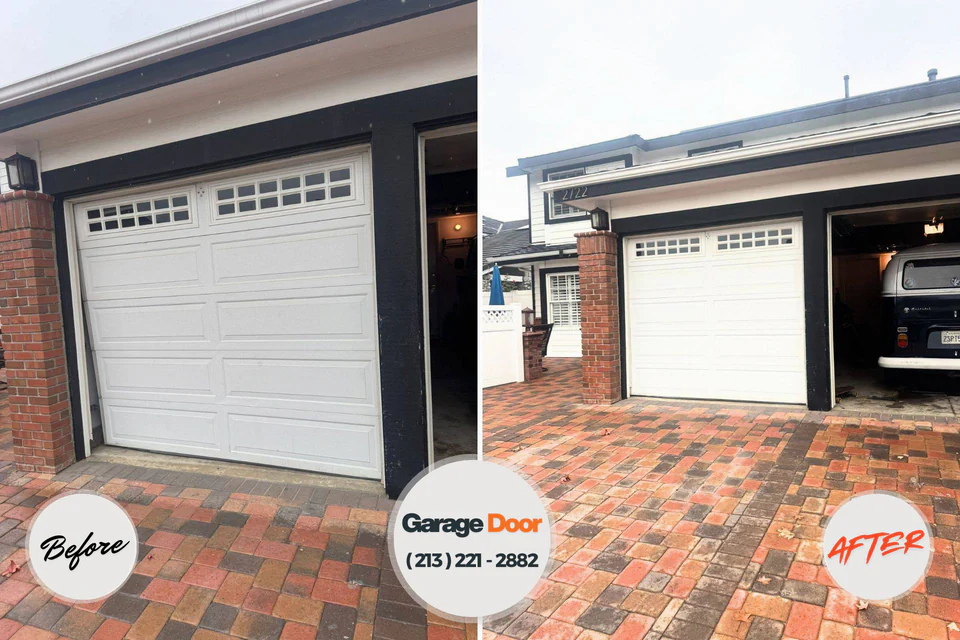 Before and after: garage door repair Carlisle, PA